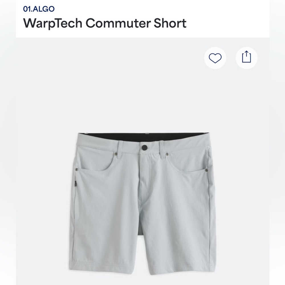 01. Algo Warptech Commuter Short - Light Gray